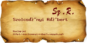 Szolcsányi Róbert névjegykártya